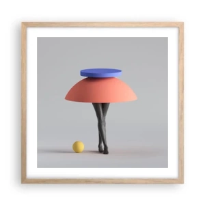 Poster in cornice rovere chiaro - Composizione surrealista - 50x50 cm