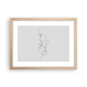 Poster in cornice rovere chiaro - Il calore dei desideri malinconici - 40x30 cm