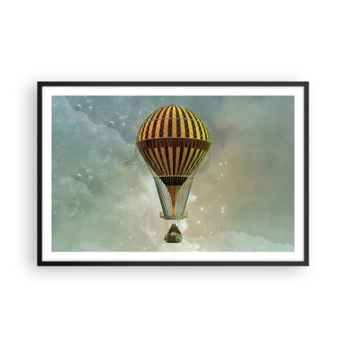 Poster in cornice nera - I voli dei pionieri - 91x61 cm