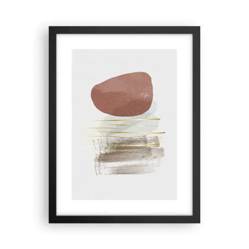 Poster in cornice nera - Colonnato astratto - 30x40 cm