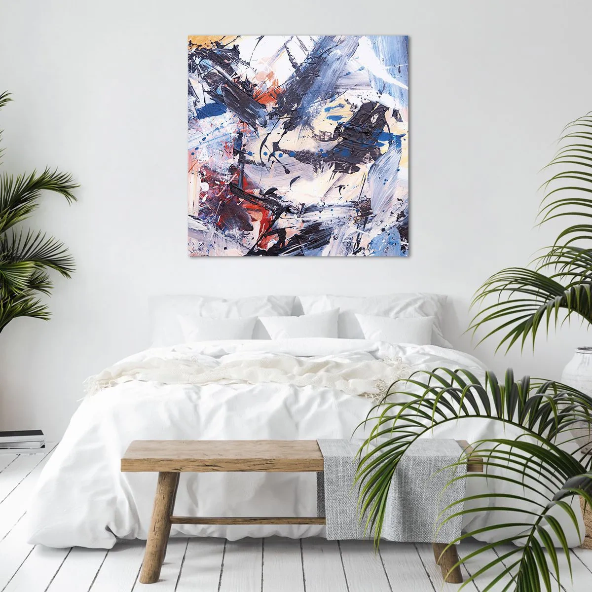 Quadro su tela - Stampe su Tela - La danza folle dell'astrazione - 40x40 cm