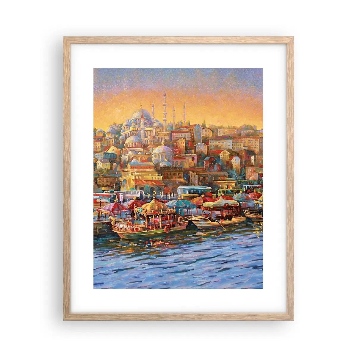 Poster in cornice rovere chiaro - Racconto da Istanbul - 40x50 cm