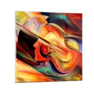 Quadro su vetro - L'armonia dei suoni - 60x60 cm