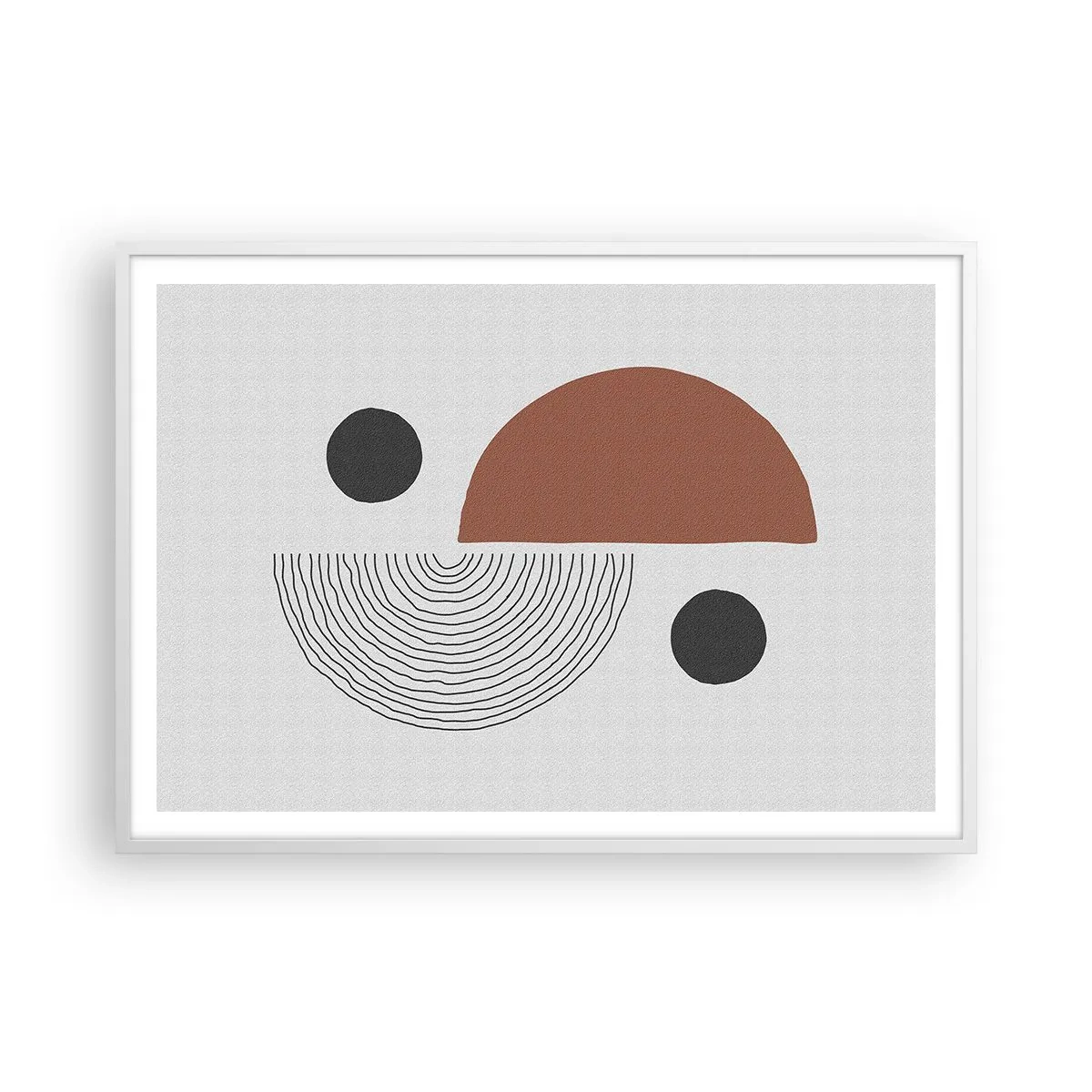 Poster in cornice bianca - La perfezione del cerchio - 100x70 cm