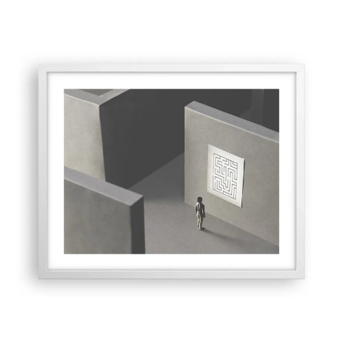 Poster in cornice bianca - Ma dove mi trovo? - 50x40 cm