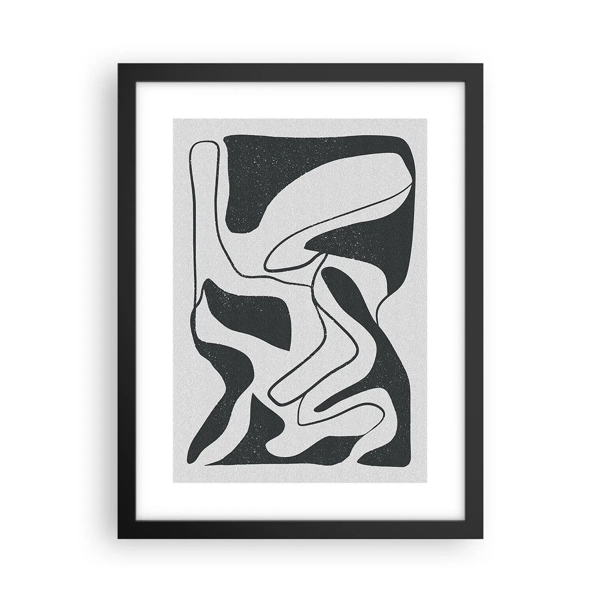 Poster in cornice nera - Gioco astratto nel labirinto - 30x40 cm