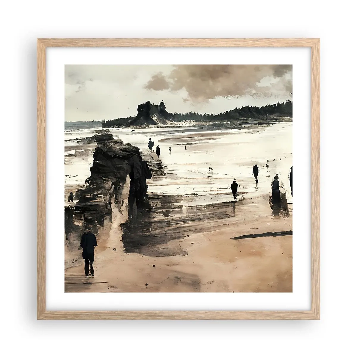 Poster in cornice rovere chiaro - Convocati - 50x50 cm