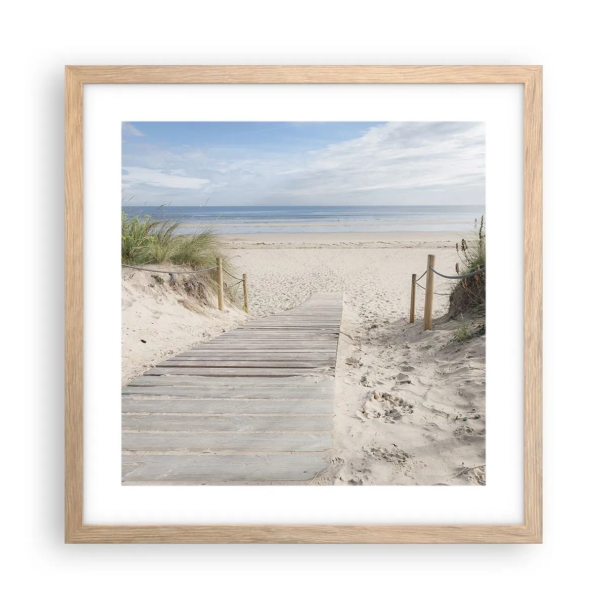 Poster in cornice rovere chiaro - Fino all'orizzonte - 40x40 cm