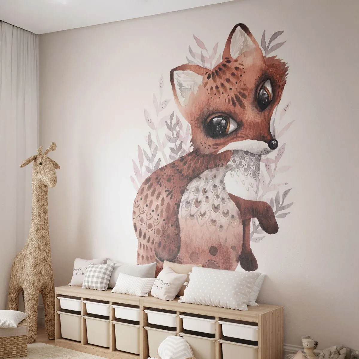 Fotomurali Autoadesivo Deluxe Sticker - Semplicemente da amare - Per bambini, Volpe, Fiaba - 250x175 cm