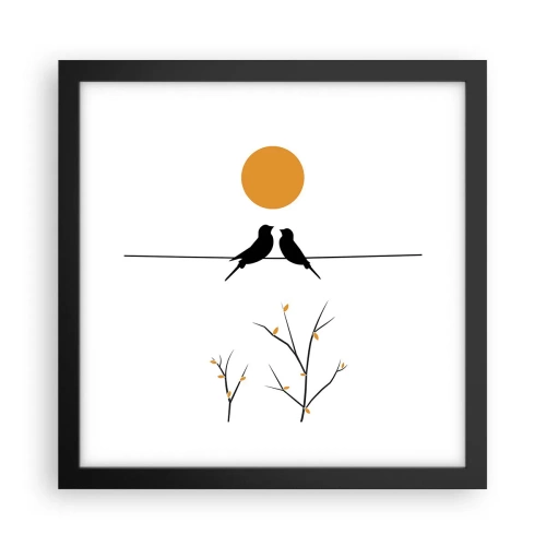 Poster in cornice nera - Sera da usignoli - 30x30 cm
