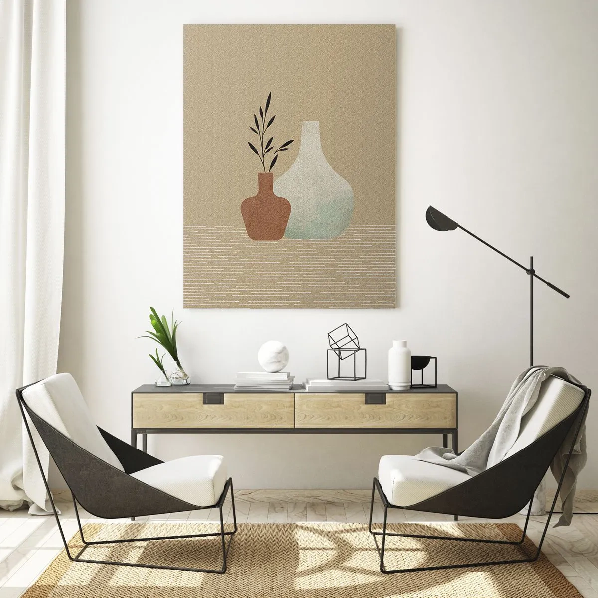 Quadro su vetro - Il vaso e il suo concetto - 80x120 cm