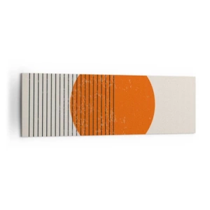 Quadro su tela - Stampe su Tela - Sole minimalista con linee geometriche - 160x50cm - Sempre il sole - Decorazione murale moderna per soggiorno e camera da letto ARTTOR