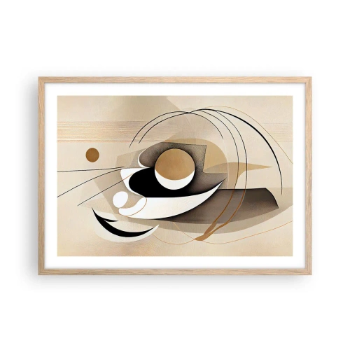 Poster in cornice rovere chiaro - Composizione: l'essenza delle cose - 70x50 cm
