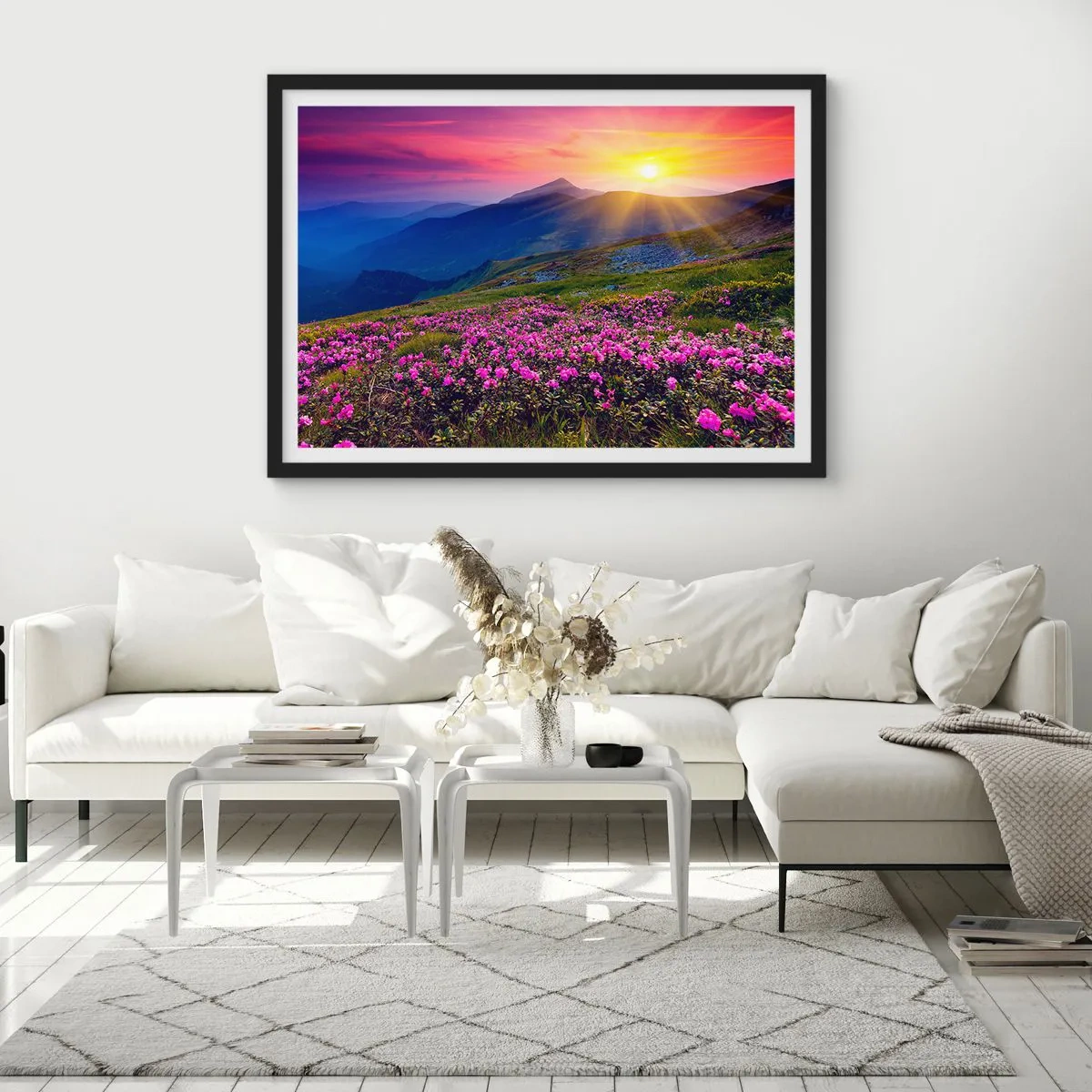 Poster in cornice nera - Odore di mugo e profumo di erbe - 91x61 cm