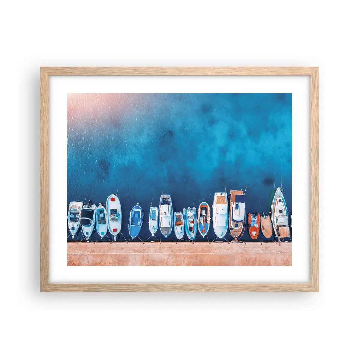Poster in cornice rovere chiaro - In una fila - 50x40 cm