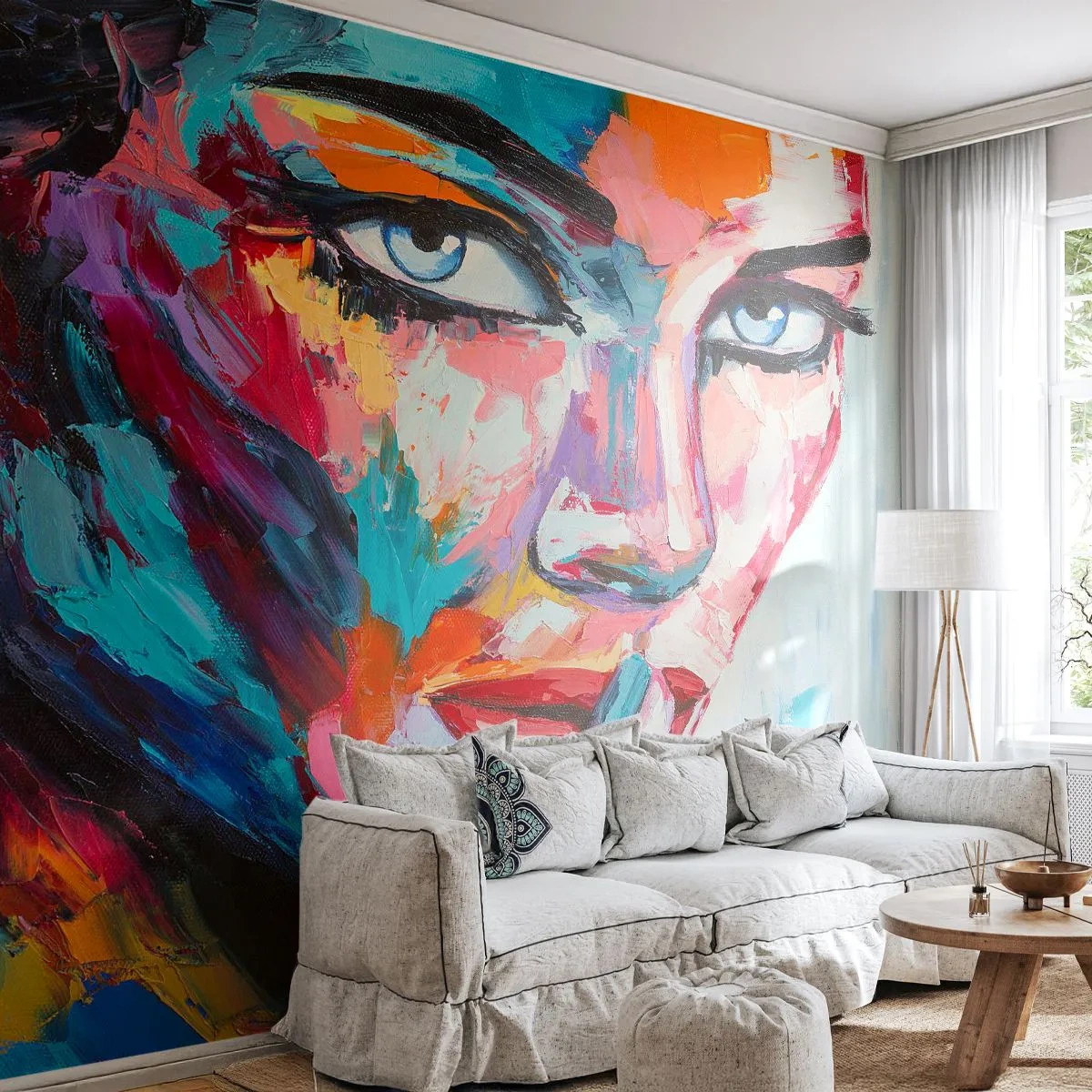 Fotomurali Premium Canvas - Il nostro primo segreto - Ritratto di una donna, Viso, Pezzo - 200x140 cm