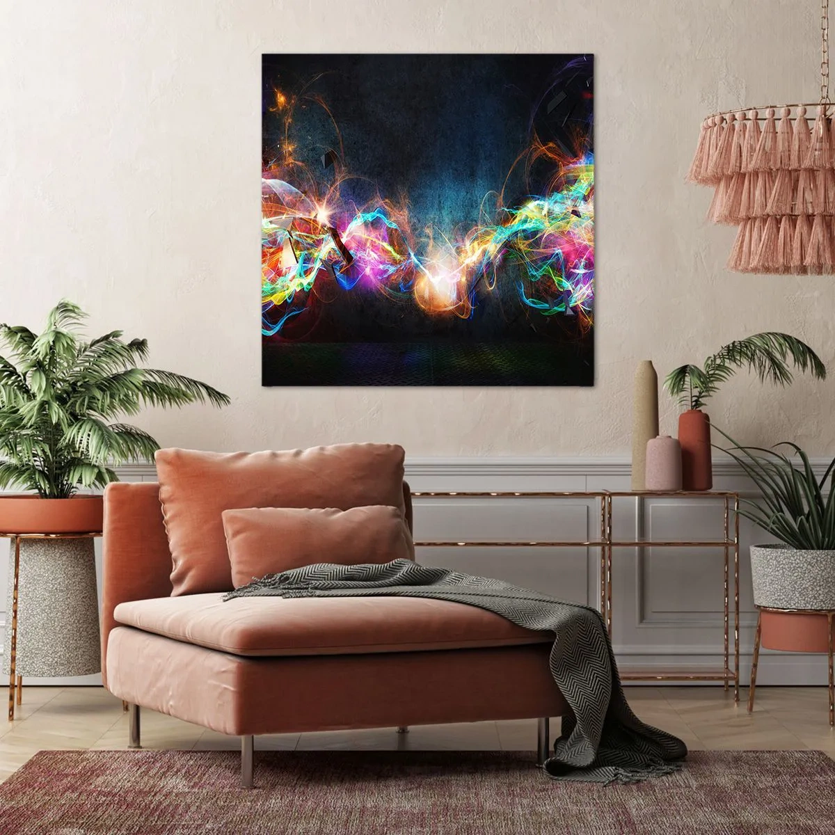 Quadro su tela - Stampe su Tela - Con gioia contro l'oscurità - 60x60 cm