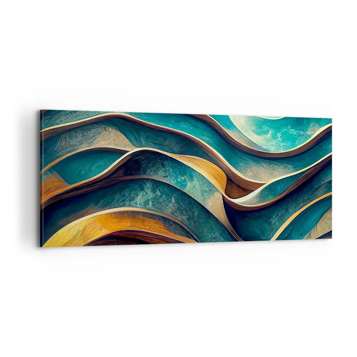 Quadro su tela - Stampe su Tela - I meandri del blu - 100x40 cm