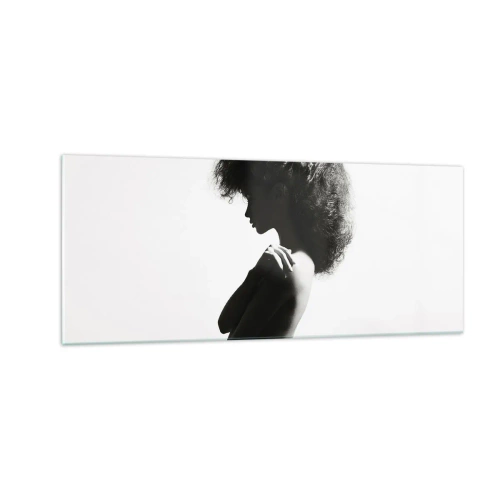 Quadro su vetro - Come un fiore su un gambo snello - 100x40 cm