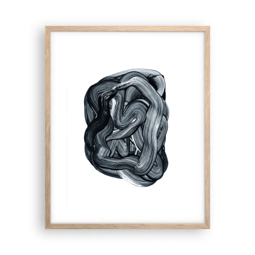 Poster in cornice rovere chiaro - Non è così semplice - 40x50 cm