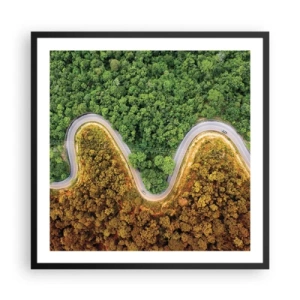 Poster in cornice nera - Confine e separazione - 60x60 cm