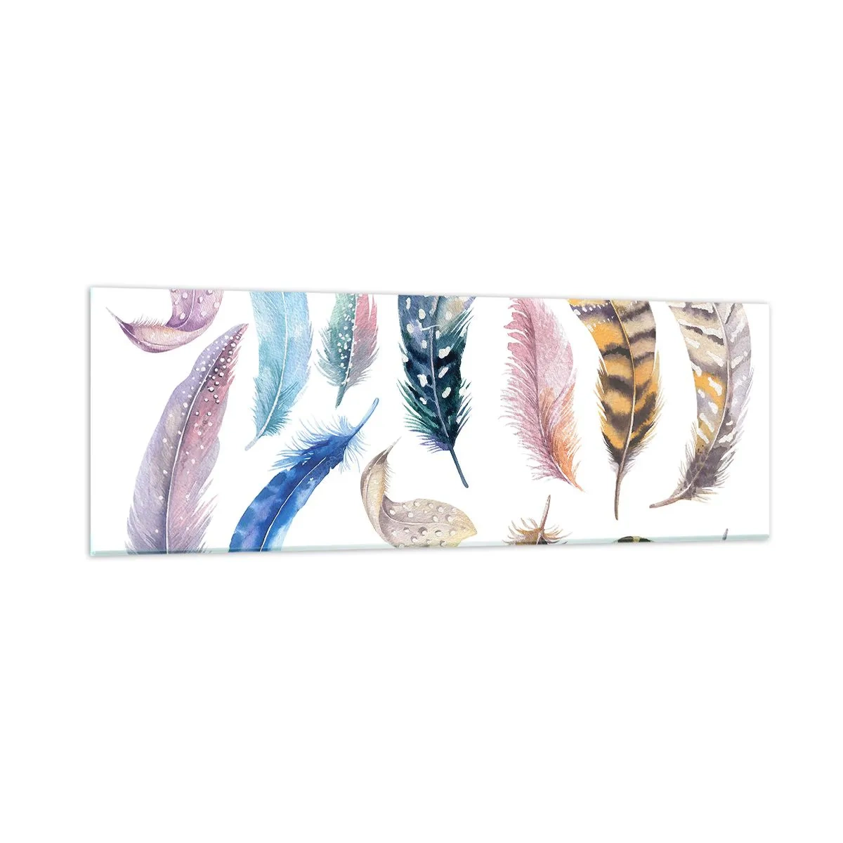 Quadro su vetro - Leggere, variopinte e multicolori - 90x30 cm