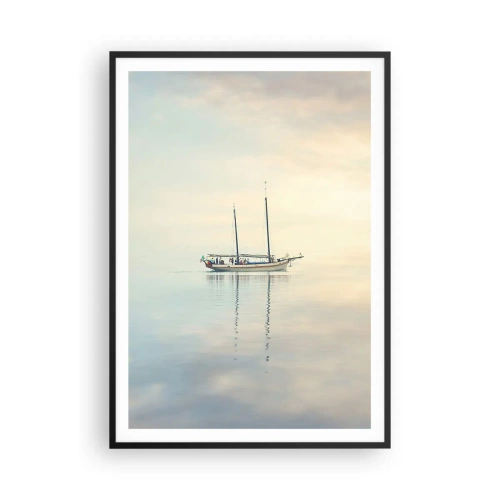 Poster in cornice nera - Silenzio in mare - 70x100 cm