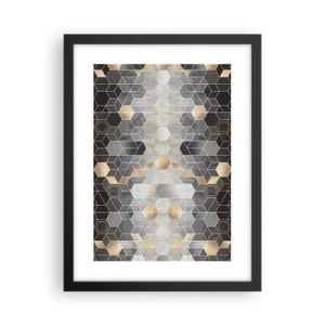 Poster in cornice nera - Composizione di diamante - 30x40 cm