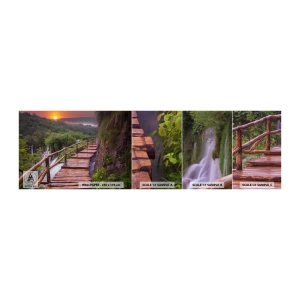 Campione di Fotomurale Adesivo Deluxe Sticker - Una bellezza incredibile - Paesaggio, Cascata, Croazia - 100x30 cm