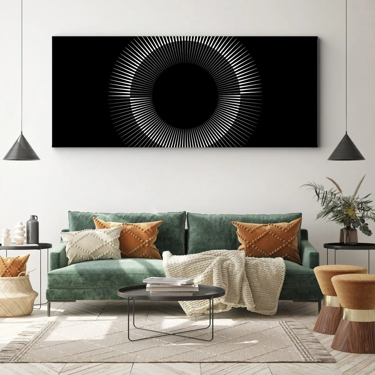 Quadro su tela - Stampe su Tela - Sole nero - 100x40 cm
