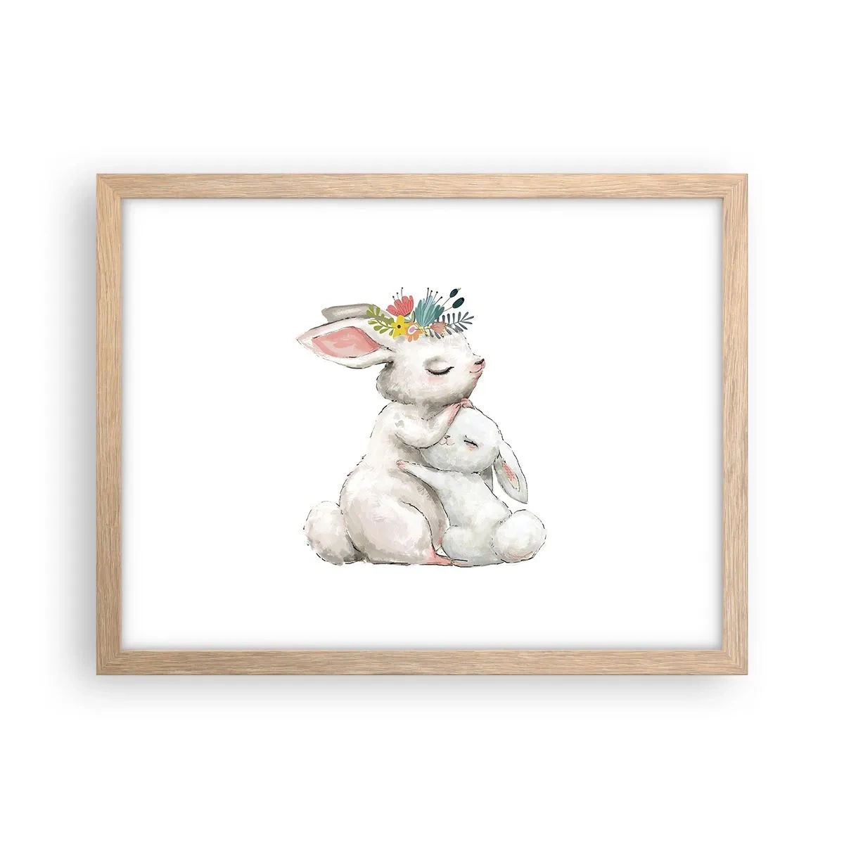Poster in cornice rovere chiaro - Da mamma si sta meglio - 40x30 cm