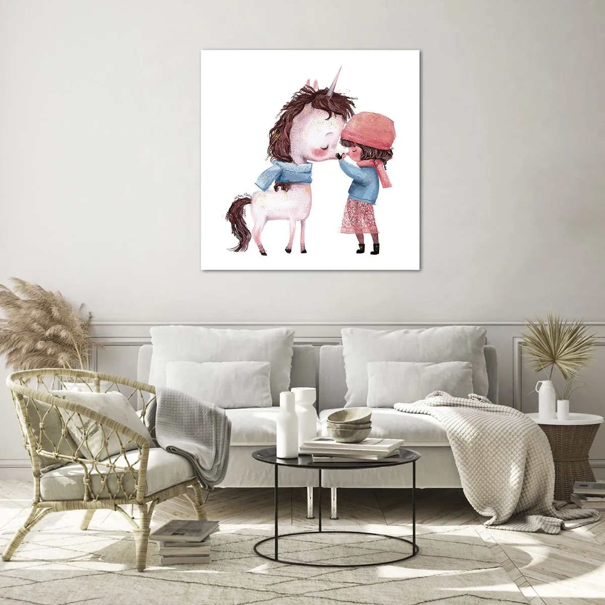 Quadro su vetro - Racconto d'inverno - 40x40 cm