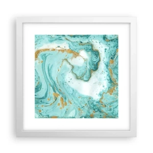 Poster in cornice bianca - La grande onda del periodo Edo - 30x30 cm