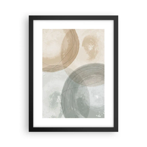 Poster in cornice nera - Compenetrazione di mondi - 30x40 cm
