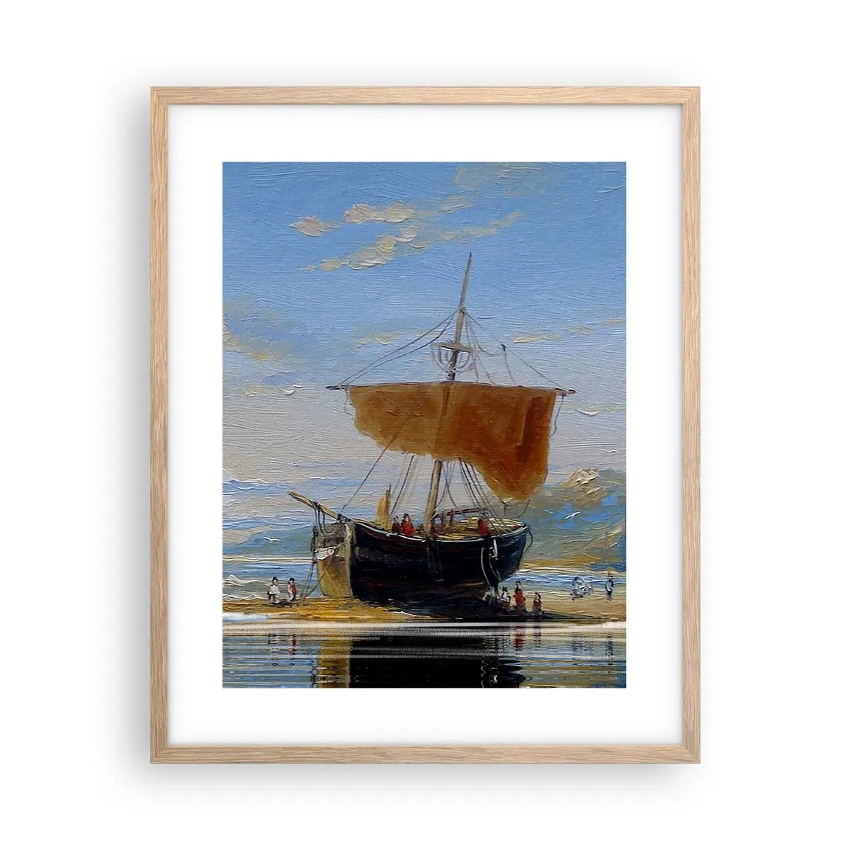 Poster in cornice rovere chiaro - Acqua, terra, aria - 40x50 cm