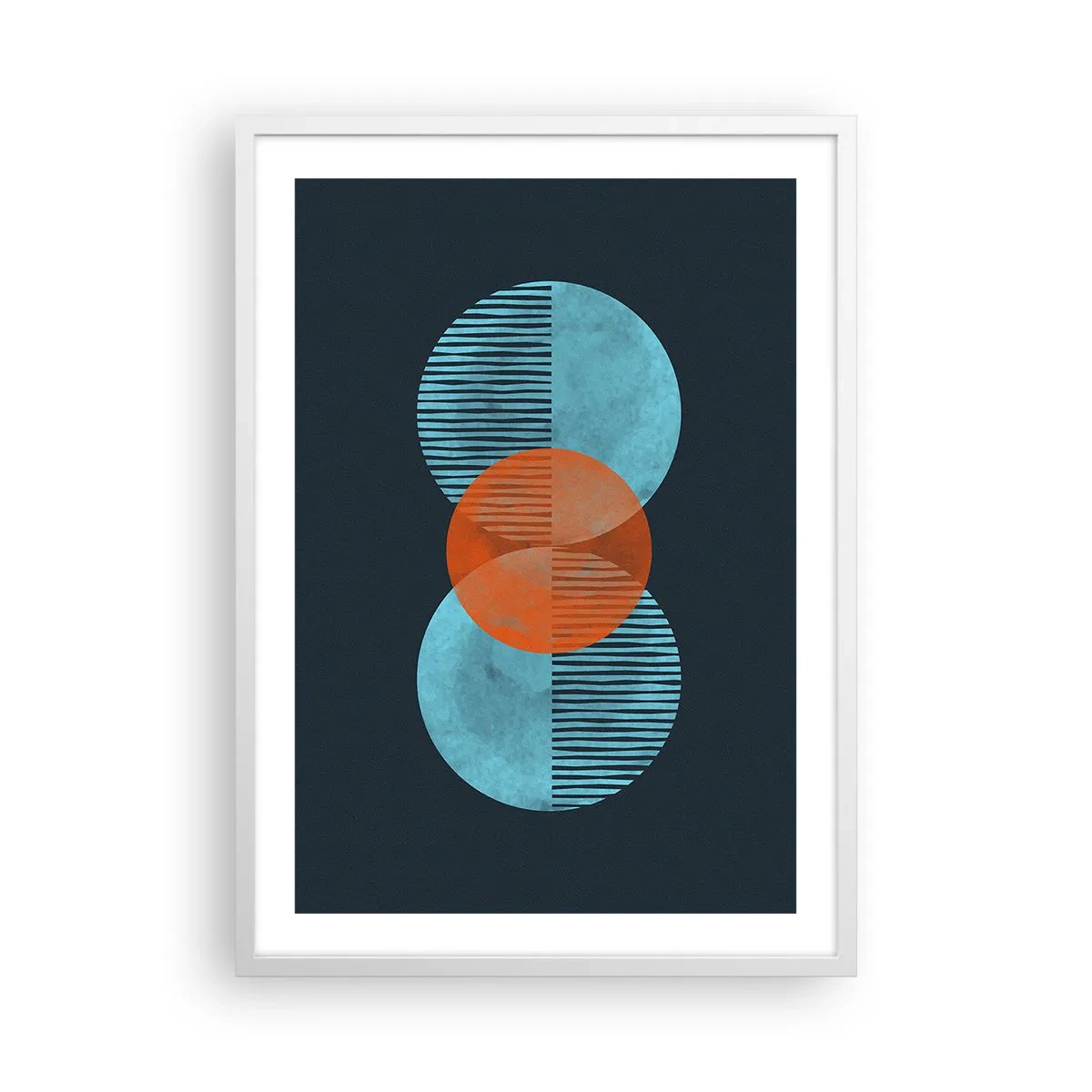 Poster in cornice bianca - Composizione simmetrica - 50x70 cm