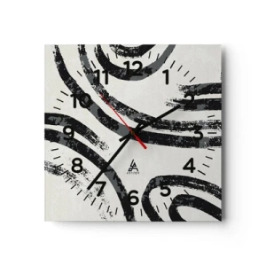 Orologio da parete - Orologio in Vetro - Interrotto a metà - 30x30 cm