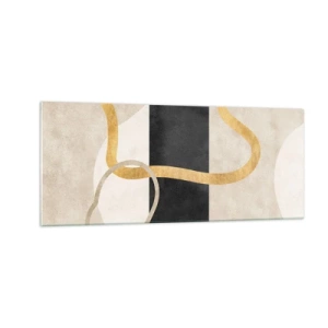 Quadro su vetro - Forme intrecciate - 100x40 cm