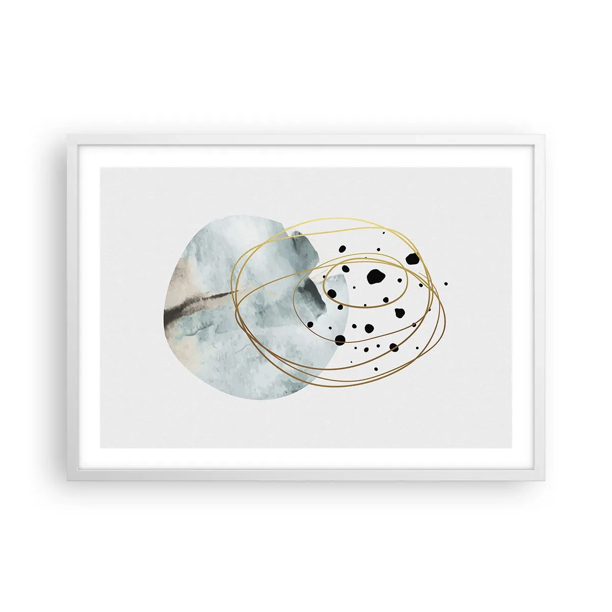 Poster in cornice bianca - Nell'abbraccio dello spazio - 70x50 cm