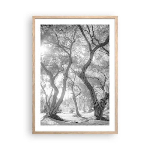 Poster in cornice rovere chiaro - Nell'orto degli ulivi - 50x70 cm
