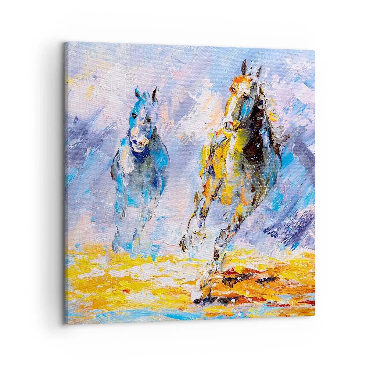 Quadro su tela - Stampe su Tela - Al galoppo nella luce - 50x50 cm