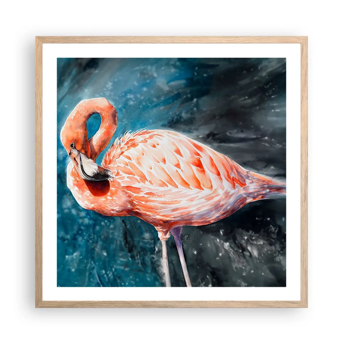 Poster in cornice rovere chiaro - Naturalmente decorativo  - 60x60 cm