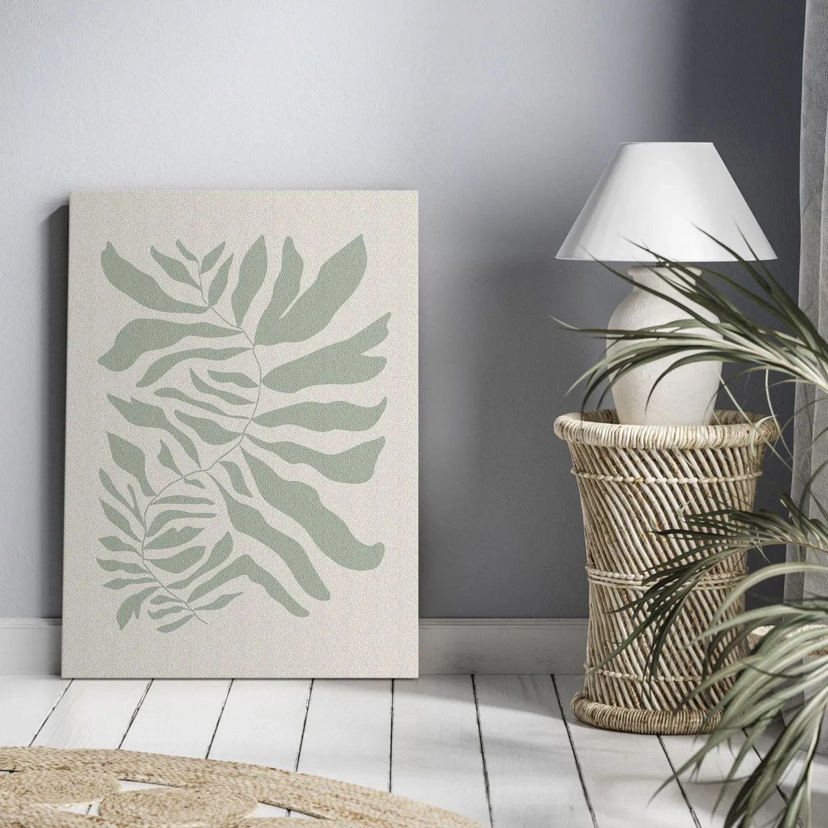 Quadro su tela - Stampe su Tela - Ramo smeraldo - 45x80 cm