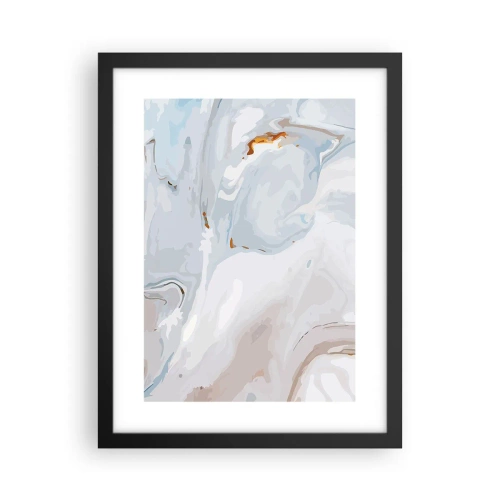 Poster in cornice nera - Bianchi sovrapposti - 30x40 cm