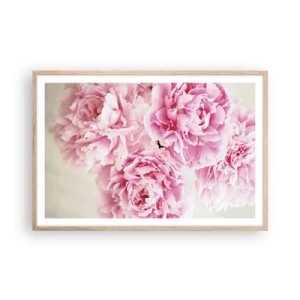 Poster in cornice rovere chiaro - Nel fasto rosa - 91x61 cm