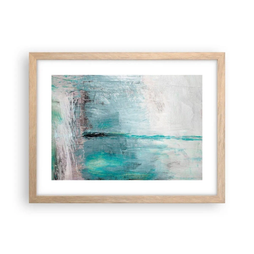 Poster in cornice rovere chiaro - Orizzonte nel blu - 40x30 cm