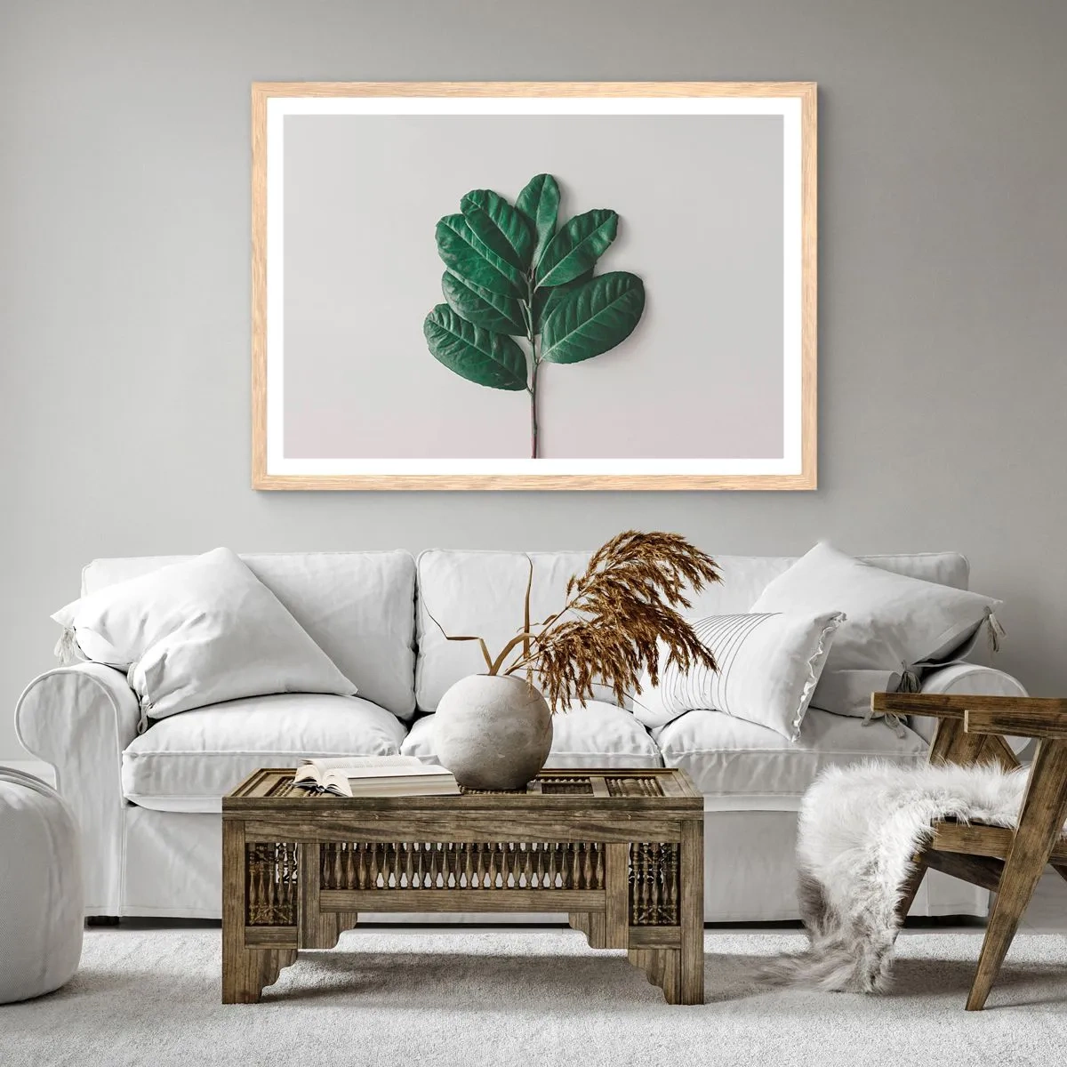 Poster in cornice rovere chiaro - Il disegno della natura stessa - 40x30 cm