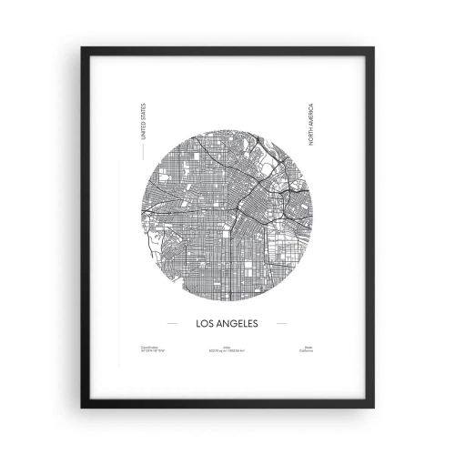 Poster in cornice nera - Anatomia di Los Angeles - 40x50 cm