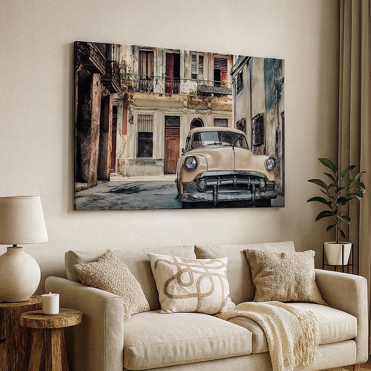 Quadro su tela - Stampe su Tela - Siesta all'Avana - 30x30 cm