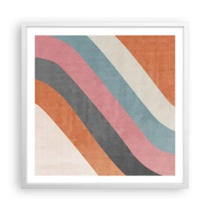 Poster in cornice bianca - Composizione diagonale: movimento - 60x60 cm